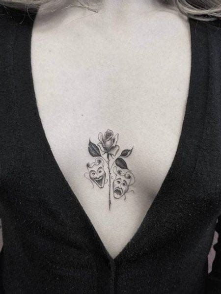 small upper chest tattoo female|50 Best Chest Tattoos for Women in 2024